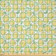thumbnail image 2 of Ambesonne Lemons Fabric by the Yard Microfiber, Delicious Citrus Fruit Art, 10 Yards, Pale Sage Green Mustard, 2 of 2