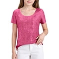 thumbnail image 3 of Miaoju Girls Shirts Size 7-8 Crew Neck Letter Graphic Printed Short Sleeve T Shirts Cute Summer Tops Summer Clothes for Girls, 3 of 6
