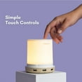 thumbnail image 3 of Macally Table Bedside Lamp with USB Ports, Touch Control, Dimmable Light - White/Wooden Base, 3 of 6