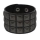 thumbnail image 3 of Pulsera de cuero sintético con tachuelas de Metal, brazalete ancho con remaches, Calavera, estrella, corazón, Punk, gótico, Rock, 3 filas, 2022, 3 of 4