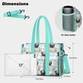 thumbnail image 5 of Teacher Tote Bag,Pug with Crown Teacher Utility Tote Bag,Large Work Tote Bags for Women with Multiple Pockets,Top Zipper Closure,13.8x10.6x6.7 Inch, 5 of 5