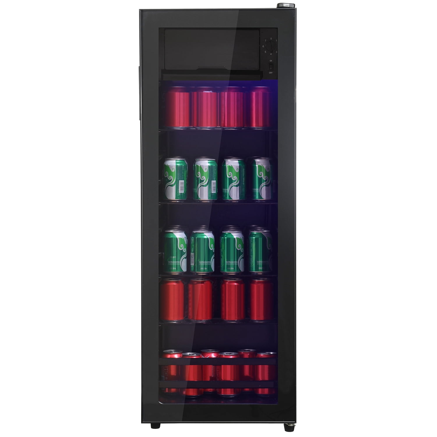 Spaco 4.5Cu.ft Mini Fridge, 0.3Cu.ft Freezer, Up to 94 Cans of Wine, Silent, High-Efficiency and Energy-Saving Compressor, Black Spaco 4.5Cu.ft Mini Fridge, 0.3Cu.ft Freezer, Up to 94 Cans of Wine, Silent, High-Efficiency and Energy-Saving Compressor, Black