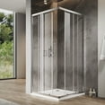 thumbnail image 2 of Sunny Shower 34" x 34" x 72" Corner Entry Shower Enclosure with Sliding Doors, Bright Silver Finish, 2 of 10