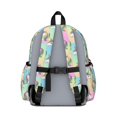 thumbnail image 3 of Unicorn and Head Pink Pattern Cute School Backpack with Padded Back and Adjustable Shoulder Straps 13.4"x11"x4.7", 3 of 5