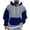 Blue, variant on AnuYalue Men's Big and Tall Plaid Graphic Hoodie Casual Long Sleeve Hooded Sweatshirts Outdoor Athletic Pullover Oversize Color Block Hoodies