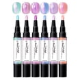 thumbnail image 5 of 6 Colors Nail Polish Pen Set, Pearl Shimmer Nail Polish Pens, Water Based Nail Art Polish, Quick Dry Nail Paint Markers with Brush Tip for DIY Home Manicure, No UV Lamp Needed, 5 of 9