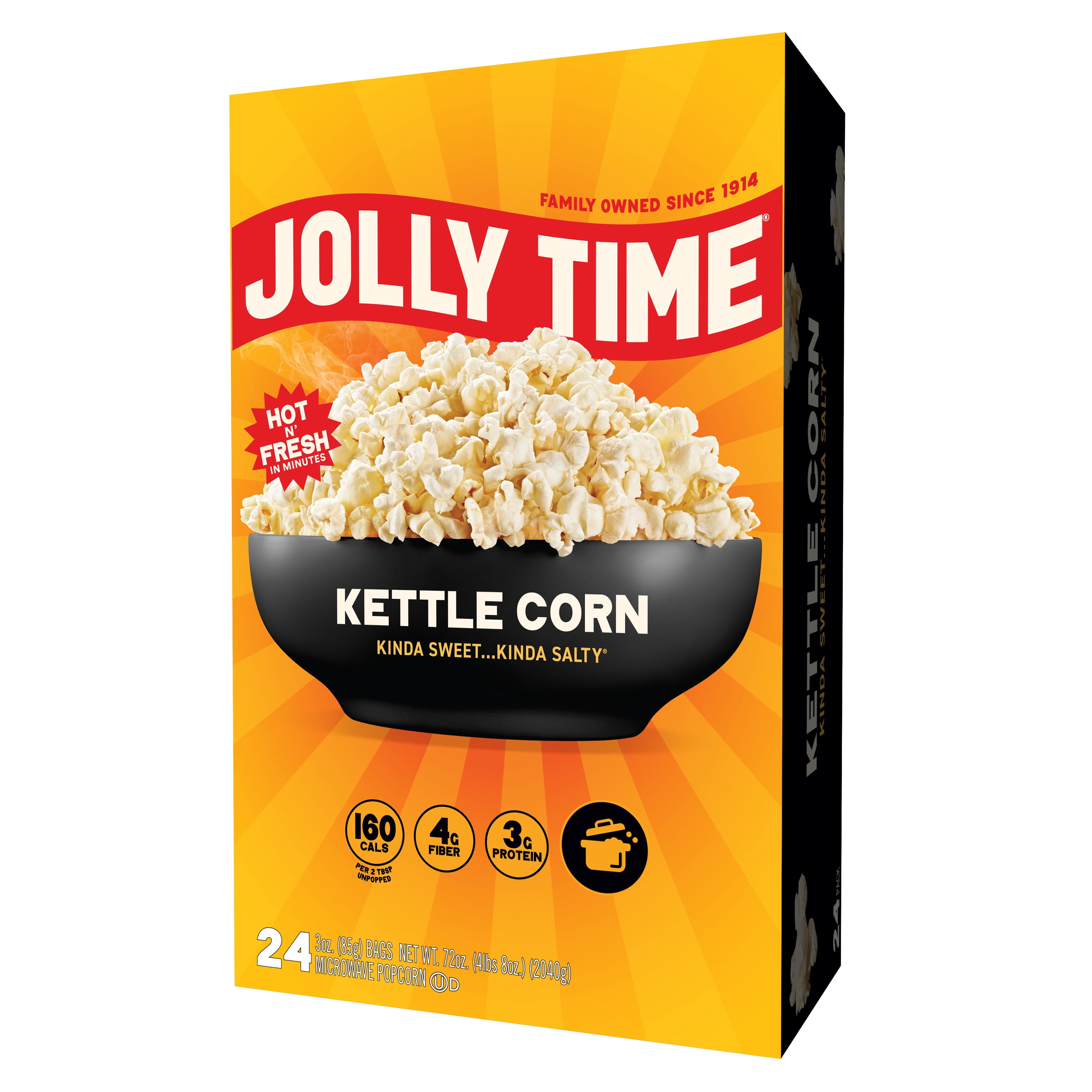 JOLLY TIME Kettle Corn Microwave Popcorn, 24 Ct (3 oz. Bags