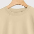thumbnail image 4 of Avrnliq Womens Graphic Oversized Crewneck Sweatshirt - Khaki Bow Heart Print, Relaxed Casual Daily Wear,Size S, 4 of 8
