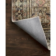 Loloi Layla Printed Oriental Distressed Olive / Charcoal 2-0 x 5-0 Accent Rug
