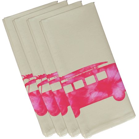 Simply Daisy 19  x 19  BeachDrive Geometric Print Napkins  Set of 4