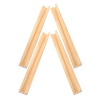OUNONA 4pcs Domino Holder Wooden Domino Racks Domino Tiles Trays Domino Game Accessories