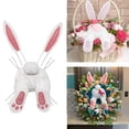 thumbnail image 4 of Creative Hanging Easter Bunny and Ears Wreath Rabbit Wreath Attachment pink, 4 of 7