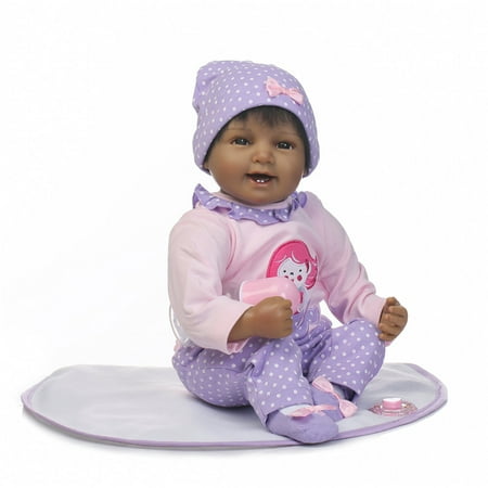 Npg 10 Black Toner (NPK Collection Reborn Baby Doll Soft Silicone 22inch 55cm Magnetic Lovely Lifelike Cute Lovely Baby Smiling face black)