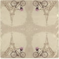 thumbnail image 6 of GZHJMY Stylish Romantic Paris Eiffel Tower Bicycle Cloth Napkins, Set of 4 20 x 20 Inch Soft & Comfortable Polyester Dinner Napkin for Family, Restaurant, Weddings, Parties, Cocktail, 6 of 6