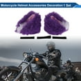 thumbnail image 2 of Accesorios de Casco de Motocicleta Decoración Orejas de Gato Gradientes para Cascos de Motocicleta Bicicleta Esquí Morado Blanco Pegatina 1 Juego, 2 of 6