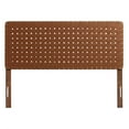 thumbnail image 3 of Sparta Weave Vegan Leather Full Headboard in Walnut Brown, 3 of 8