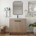thumbnail image 2 of Holaki 36 inch Freestanding Bathroom Vanity with White Ceramic Sink & 2 Soft-Close Cabinet Doors, Light Oak, 2 of 8