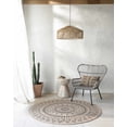 thumbnail image 3 of Hauteloom Beata Living Room, Bedroom Patio Outdoor Area Rug - Traditional, Transitional - Tan, Black White, White Tonal - 5'3" Square, 3 of 4