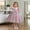 Rose, variante sur Robes pour Filles de Catégorie Produit 2 - Robe de Concours pour Filles avec Nœud Papillon Robe Sans Manches pour Fête