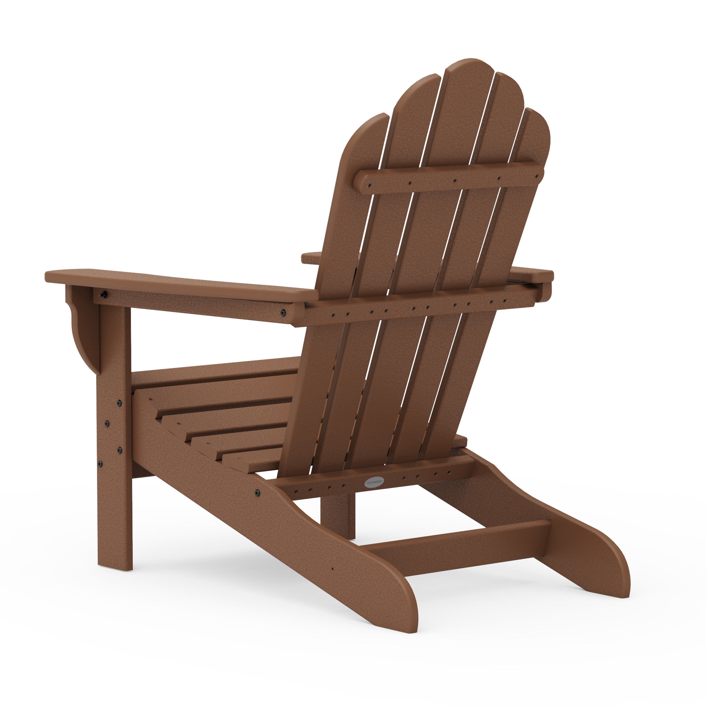 Better Homes & Gardens by POLYWOOD Southlake Outdoor Flowerback Adirondack Chair, All-Weather HDPE, Patio Seat, Teak