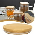 thumbnail image 3 of Round Wood Mason Jar Lid Storage Silicone Sealing * Wood Cover Reusable[/, 3 of 8