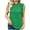 Green, variant on Womens Solid Color Half High Neck Sleeveless Sweater Round Neck Tank Top Workout Tank Tops Slim Fitted Basic Cami Tee Shirts Black M