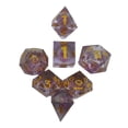 thumbnail image 4 of 7 dados acrílicos multicara D4 D6 D8 D10 (0-9) D10 (10-90) D12 D20 dados digitales Violeta, 4 of 6