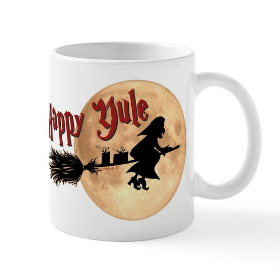 CafePress - Happy Yule - 11 oz Ceramic Mug - Novelty Coffee Tea Cup