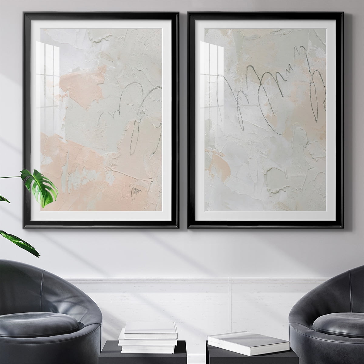 Wexford Home Twitch I Premium Framed Print, 22.5" x 30.5" - Ready to Hang, Black (Set of 2)
