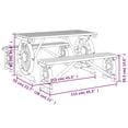 thumbnail image 4 of vidaXL 3 Piece Garden Dining Set Solid Wood Fir, 4 of 5