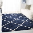 thumbnail image 2 of Safavieh Hudson Shag Collection SGH281C Navy and Ivory Square Area Rug, 7 feet Square (7' Square), 2 of 5