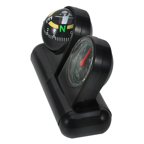 GOOHOCHY Car Compass and Thermometer Black 1Pack 3.54X2.36X1.18In
