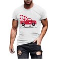 thumbnail image 2 of Edvintorg Valentine'S Day Gifts Clearance Couples Tshirts For Men Funny Love Letter Printed Short Sleeve T-Shirt Casual Tops Tee Classic Fit Basic Shirts White S, 2 of 4