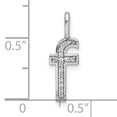 thumbnail image 3 of Finest Gold 14K White Gold Diamond Lower Case Letter F Initial Pendant, 3 of 4