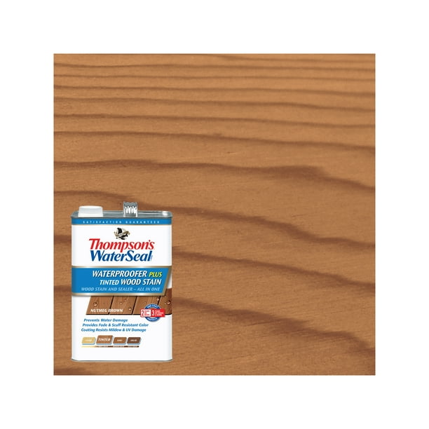 Thompson's WaterSeal Waterproofer Plus Tinted Wood Stain, Nutmeg Brown