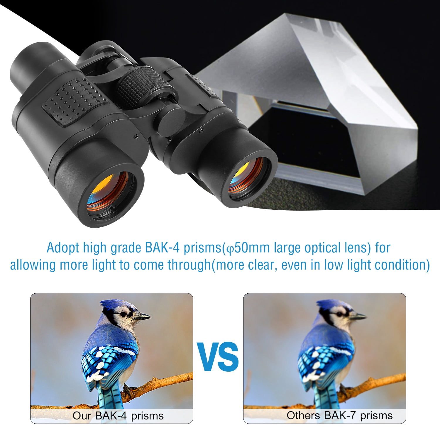 Binocular 60x50 for Adults,  High Power Binocular with FMC Lens, Night vision binoculars, Bird Watching Hunting Hiking Travel