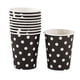 thumbnail image 1 of 10 Uds Taza Desechable Inteprter Fiesta Decoración del Hogar Negro, 1 of 6