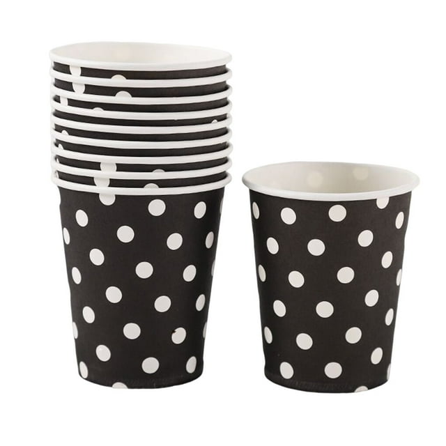 Toystoory 10 Uds. Taza de punto para decoración del hogar, vajilla para chico, tazas para repasar, magdalenas, hornear, colores felices, Cocina y Comedor Negro