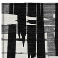 thumbnail image 3 of HomeRoots 622680 8 x 10 ft. Black Gray & Ivory Striped Washable Transitional Indoor & Outdoor Rectangle Area Rug, 3 of 4
