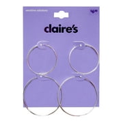 CLAIRES 2ON ENDLESS SILVER 30.40MM HOOP SILVER