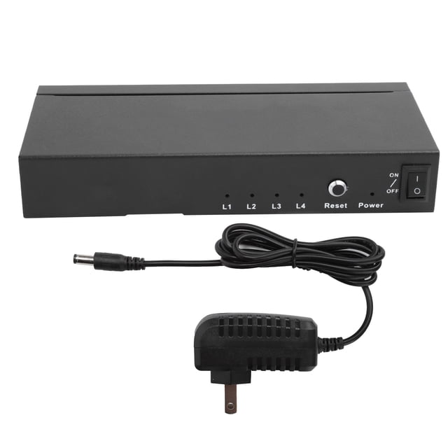 Mini divisor 1 en 4 salidas Interfaz multimedia de alta definición para compartir vídeo Enchufe estadounidense 100-240 V