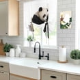 thumbnail image 5 of Funny Panda Balloon Curtains for Living Room/French Door, Cute Art Fun Lovely Animals on Toilets Tie Up Curtains 63 Inch Length Energy Saving Kitchen Curtains Shades for Windows 42"x63", 5 of 8