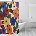 thumbnail image 2 of Yayeee Shower Curtain with Hooks 72"x72" Waterproof Fabric Bathroom Hanging Decor, Large Colorful Flowers Pattern, 2 of 5