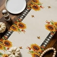 thumbnail image 2 of ERUNPONLY Fall Thanksgiving Table Runner - 72 Inch Long Country Retro Orange Pumpkin Sunflower Cotton and Linen Blended Dress Scarves Farmhouse Table Runner for Kitchen Dining, Coffee Table, 13"x72", 2 of 8