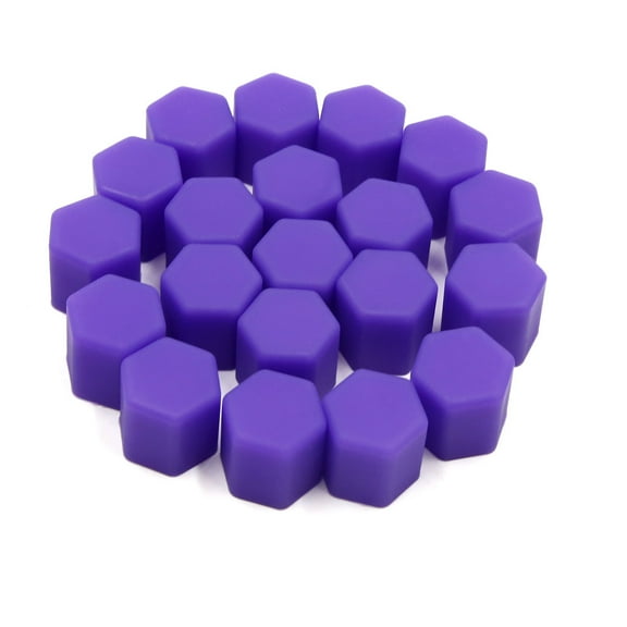 Unique Bargains 20pcs 15mm Car Wheel Tire Nut Screw Lug Dust Cover Caps Hub Protector Purple
