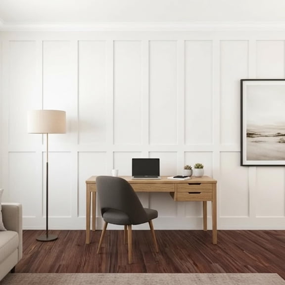 Board and Batten Wall Panel Kit MDF 50.4 in L x 8.7 in W Paintable