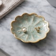 thumbnail image 6 of Ceramic Jewelry Tray Decorative Trinket Dish Ring Holder Scalloped Vanity Dresser Bathroom Countertop Tabletop Storage for Rings Earrings Bracelets Small Accessories Home Decor Display, 6 of 6