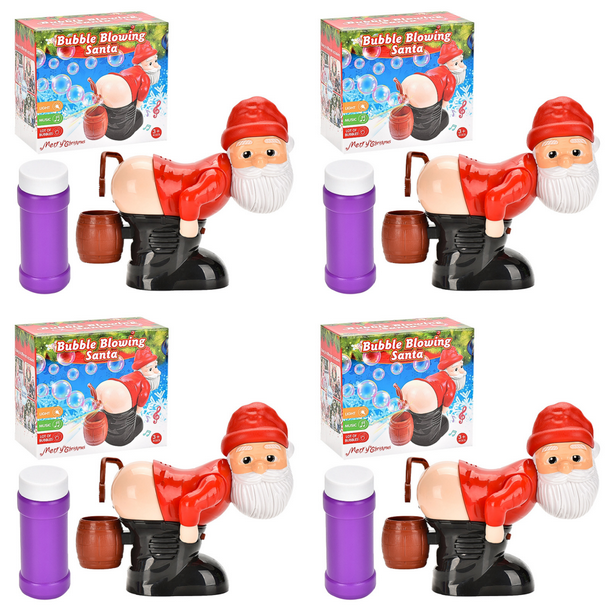 Soplador Burbujas Pedo Papá Noel Navideño Fabricante Regalo para Y Niñas