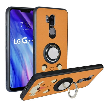 Labanema LG G7 ThinQ Case with 360 Degree Rotating Ring Stand, Support Magnetic Car Mount, Protective Cover for LG G7 ThinQ (Small Tiger)