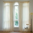 thumbnail image 2 of Nvzi Window Treatments, 160*132CM white Living Room Rod Pocket Curtains - 2 slice, Poly-Cotton Light Filtering Curtains fo Home Decor Curtains for Living Room & Bedroom, 2 of 4
